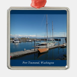 Fartyget för det portTownsend Washington hav Julgransprydnad Metall