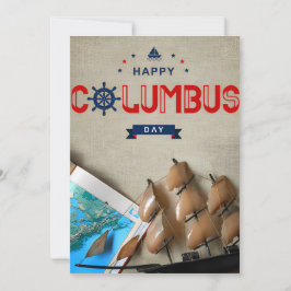 Fartyget & Kartan Glad Columbus Day Inbjudningar