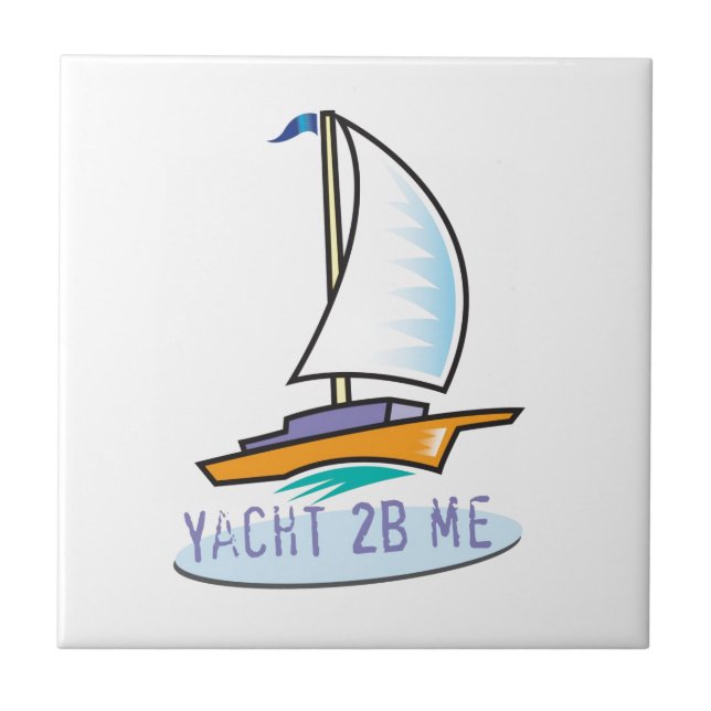 Fartygetikett för yacht 2B Me™_logo Kakelplatta (Framsidan)