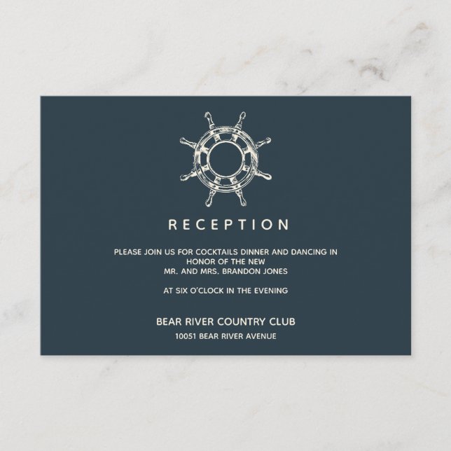 Fartygets ratten | Bröllopsmottagningens inhägnad Tilläggskort (Framsida)