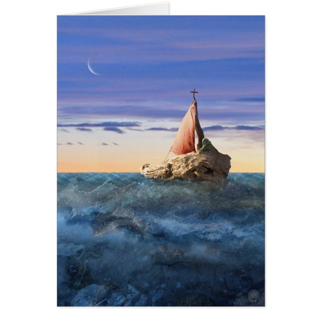 Fartygkort för St. Brendans (förbigå), Hälsningskort (Framsidan)