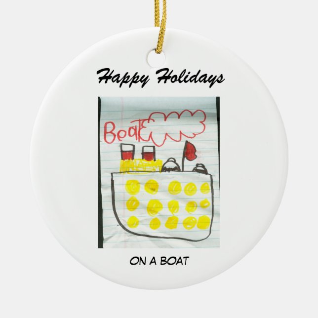 Fartygprydnad Julgransprydnad Keramik (Framsidan)