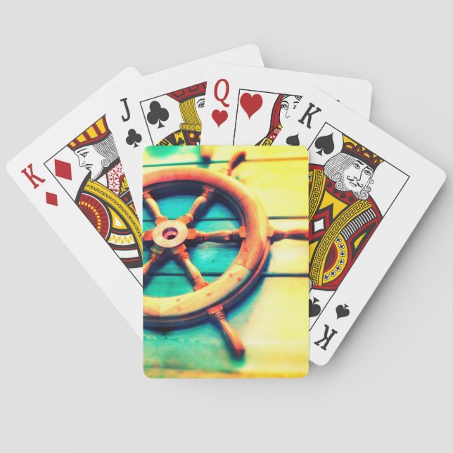 Fartygroder som leker kort casinokort (Baksidan)