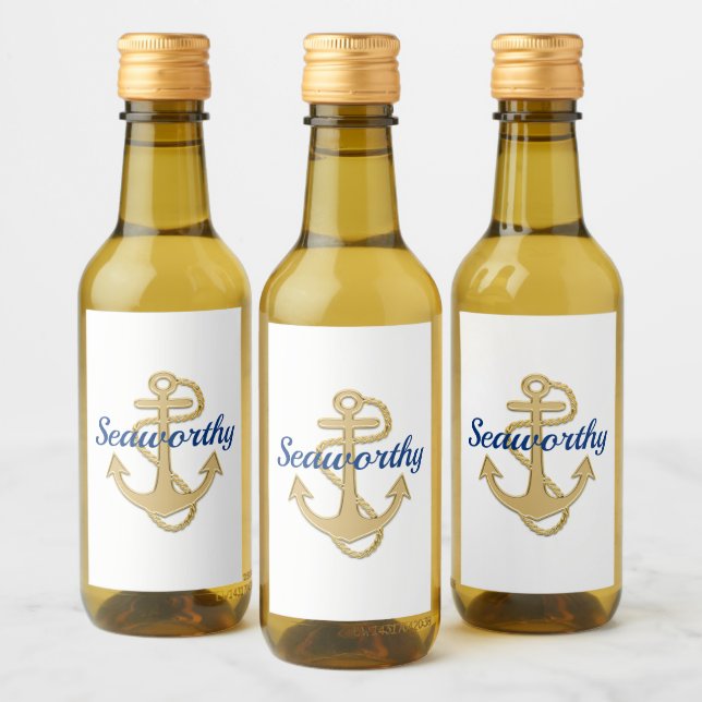 Fartygsankare nautisk presentetikett för flaskor f vinetikett (Flaskor)