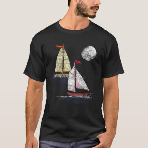 Fartygsbåtens sjösegelbåt vid havets nautisk sjöma t shirt