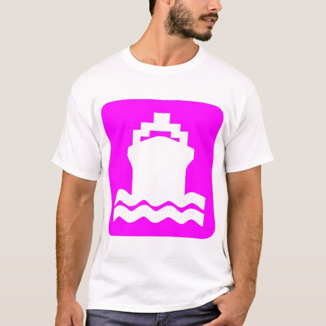 Fartygsform - Magenta T Shirt (Framsida)
