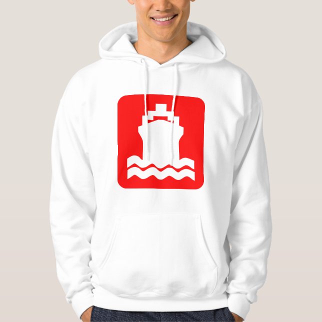 Fartygskick - Röd Hoodie (Framsida)
