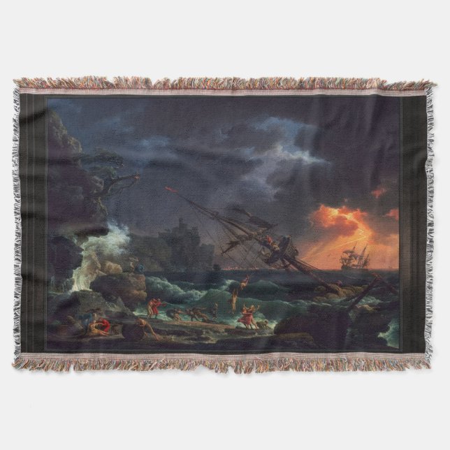 Fartygsolyckan av Claude Joseph Vernet Filt (Framsidan)