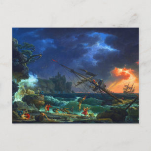 Fartygsolyckan av Claude-Joseph Vernet Vykort