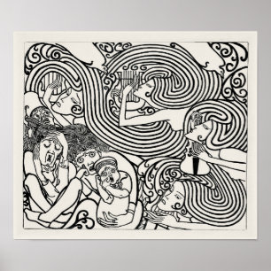 Fartygsolyckan av Jan Toorop Poster