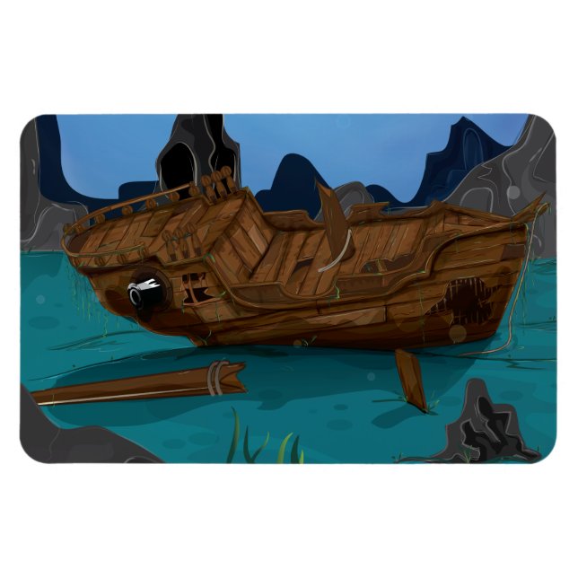 Fartygsolyckor under vatten magnet (Horisontell)