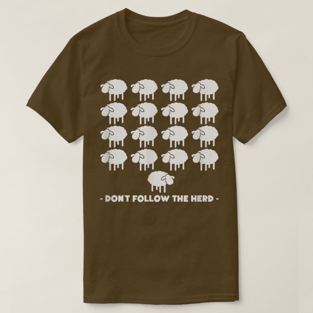 Fåruppfödaren följer inte uppfödningsdjuret t shirt (Design framsida)