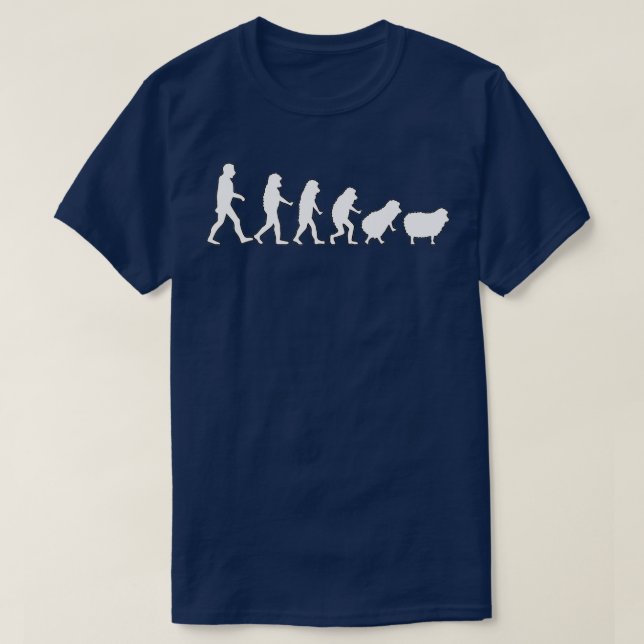 Fårutveckling hos människa till får väcker upp får t shirt (Design framsida)