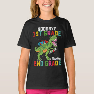 Farväl 1:a klass Hej 2:a klass T Rex Dinosaurie Shirt