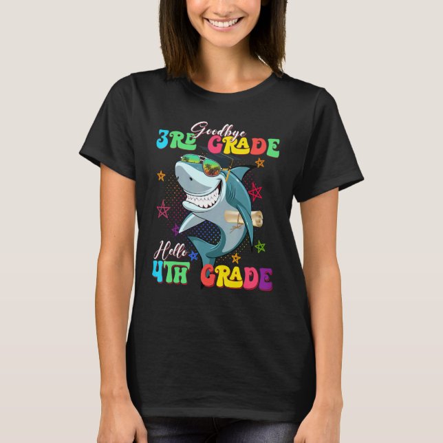 Farväl 3:e Klass Studenten Hej 4:e Klass T Shirt (Framsida)