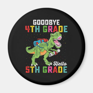 Farväl 4:e klass Hej 5:e klass T Rex Dinosaurie Magnet