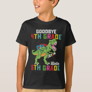 Farväl 4:e klass Hej 5:e klass T Rex Dinosaurie Shirt