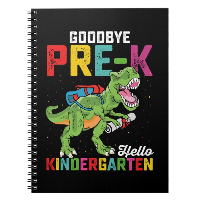 Farväl förskola Hej Kindergarten T Rex Skola Anteckningsbok (Framsidan)