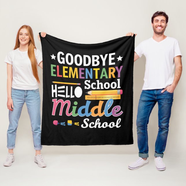 Farväl Grundskola Hej Högstadiet Fleecefilt (På plats)