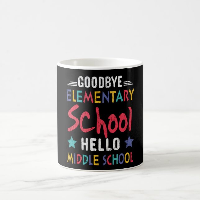 Farväl Grundskola Hej Mellanstadiebarn Kaffemugg (Center)