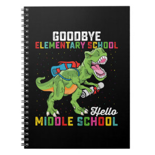 Farväl grundskola, hej mellanstadiet T-Rex Anteckningsbok