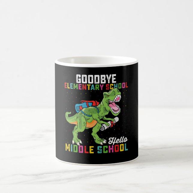 Farväl grundskola, hej mellanstadiet T-Rex Kaffemugg (Center)