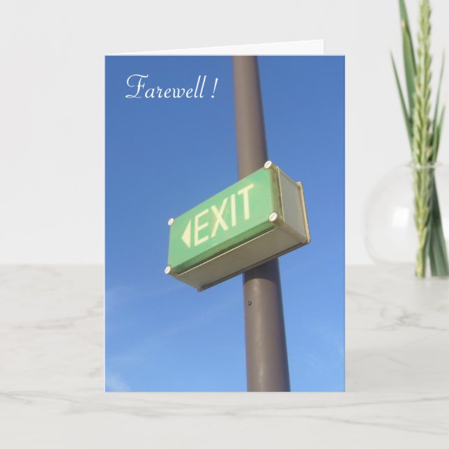 farväl kort (Framsida)