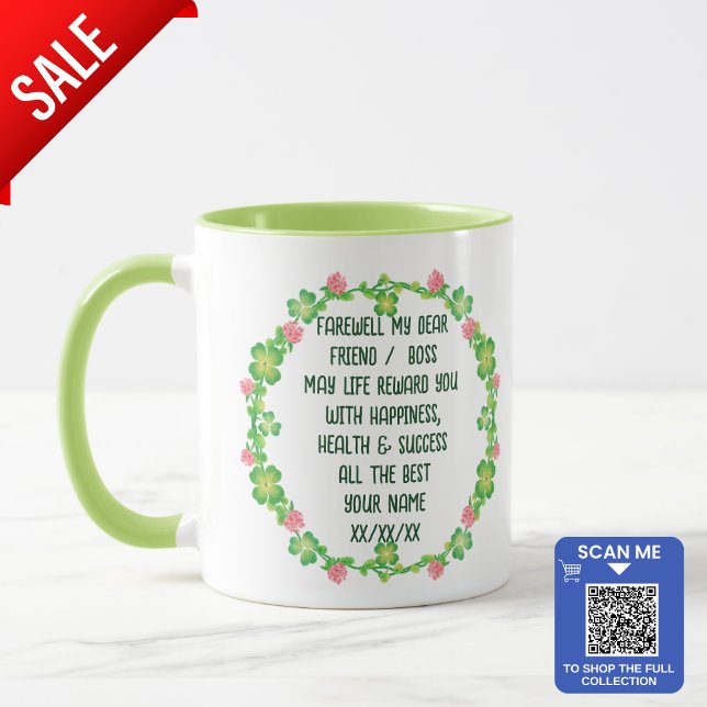 Farväl Lämnar Mugg Lägg till eget textmeddelande D (Skapare uppladdad)