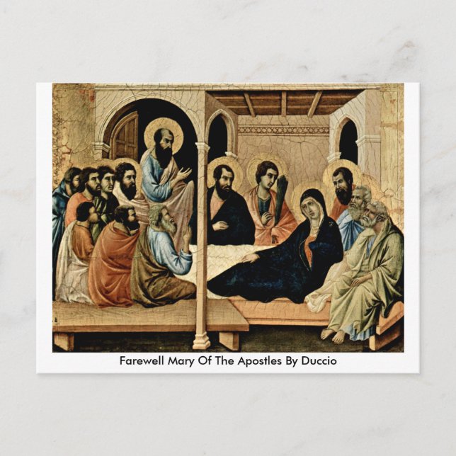 Farväl Mary Apostles av Duccio Vykort (Framsida)
