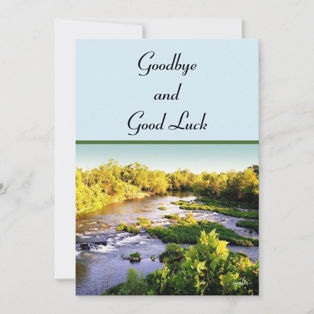  Farväl och Lycka Platt Kort (Framsida)