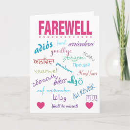 Farväl - Rosa Adjö Kort