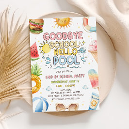 Farväl skola, Hej pool, Avslutningsfest Inbjudningar