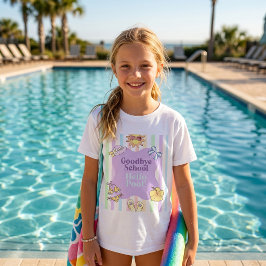 Farväl skola Hej poolränder fest t-shirt
