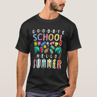 Farväl skola Hej sommar elev lärare examen T Shirt