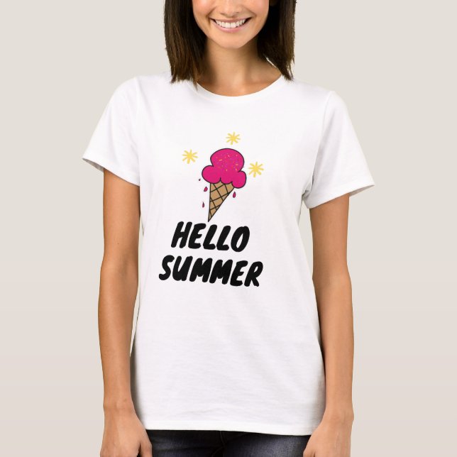 Farväl skola hej sommar t shirt (Framsida)