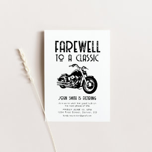 Farväl till den klassiska motorcykeln Pension Inbj Inbjudningar