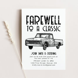 Farväl till den klassiska Pension Party Inbjudan