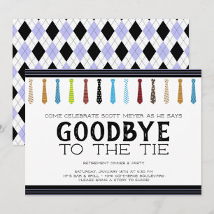 Farväl till Tie Pension Inbjudningar