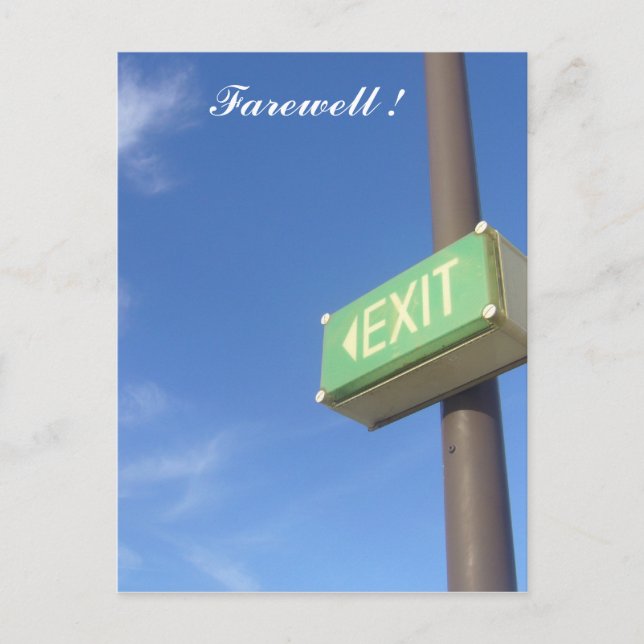 farväl vykort (Framsida)