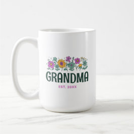 FarVintage Blommigt Groovy Flower Personlig Kaffemugg