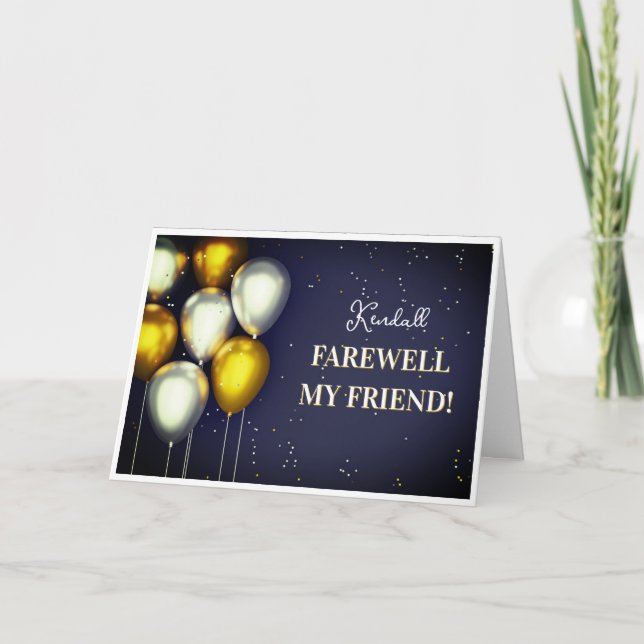 Farwell Friend Greeting Card Kort (Framsida)