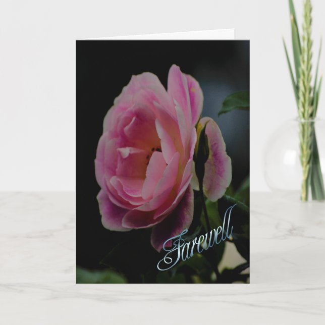Farwell rosa ros adjö, vi ses snart kort (Framsida)