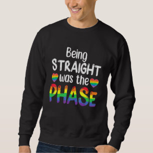 Fas Gay Kärlek Lgbt-Pridet M var Rakt. Lång Ärmad Tröja