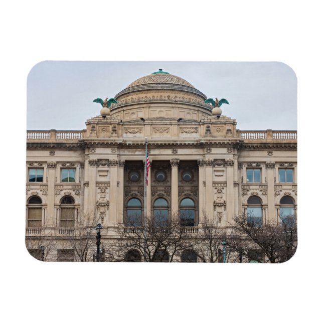 fasad av milwaukee public bibliotek magnet (Horisontell)