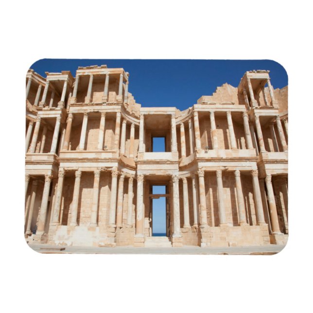 Fasad och scen för romersk amfiteater magnet (Horisontell)