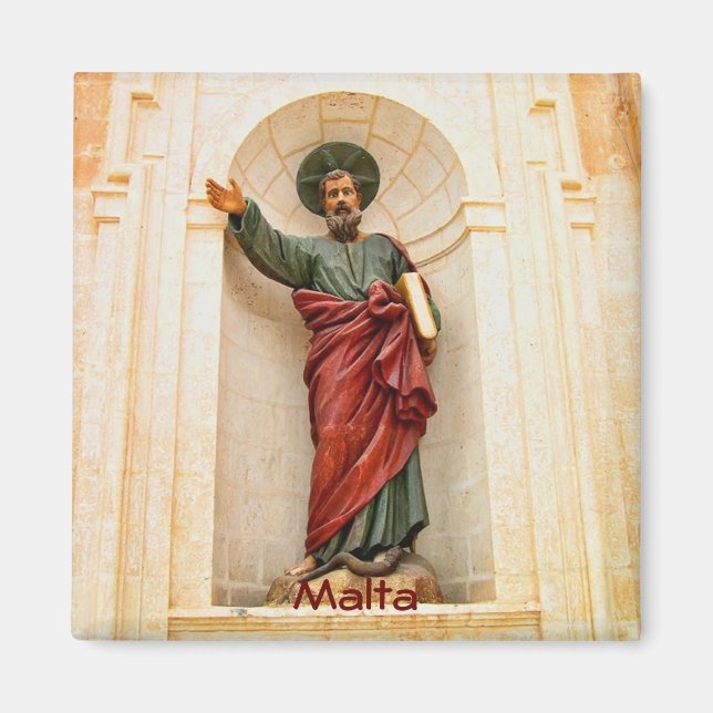 Fasaden på kyrka i Malta Magnet (Framsidan)