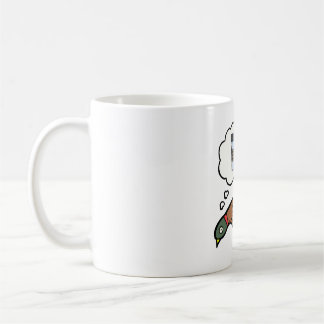 Fasan drömmer om kaffe kaffemugg