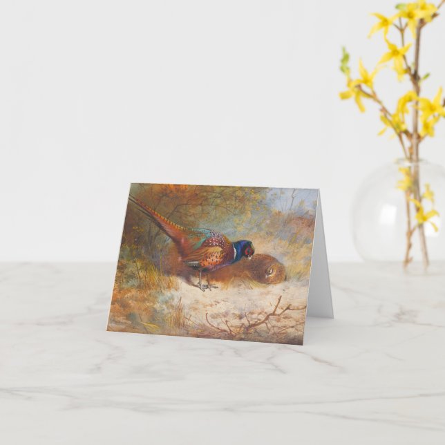 Fasaner av Archibald Thorburn Kort (Gul blomma)