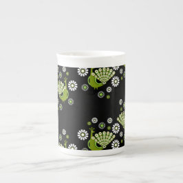 Fasaner Peacock Art Benporslin Mugg