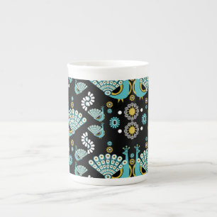 Fasaner Peacock Art Benporslin Mugg
